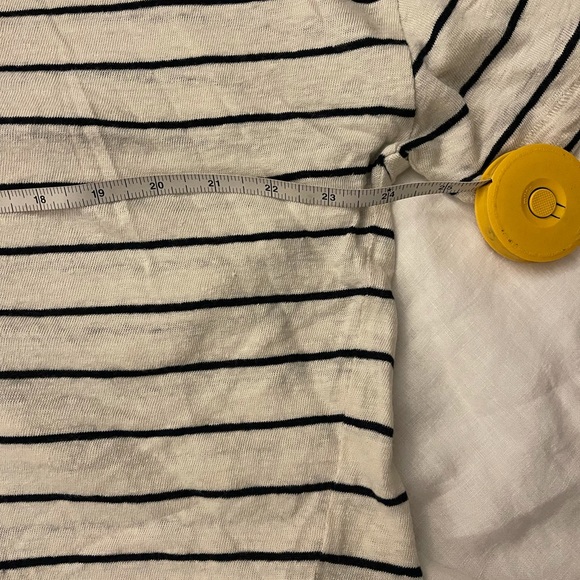 J Crew Relaxed Linen Scoop Neck Striped Shirt ❤️ - Picture 8 of 10